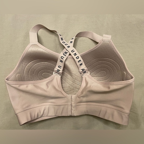 Under Armour Women's UA Infinity High Sports Bra Size 1X Gym Workout Light Pink - Picture 2 of 4